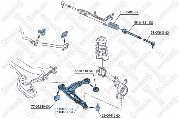 Control/Trailing Arm, wheel suspension