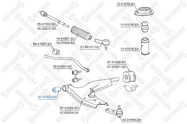 Mounting, control/trailing arm