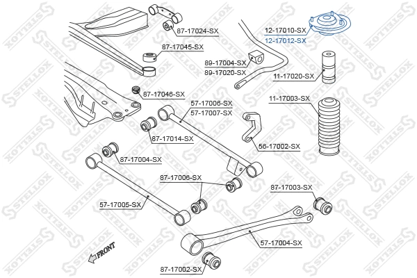 Suspension Strut Support Mount (12-17012-SX)