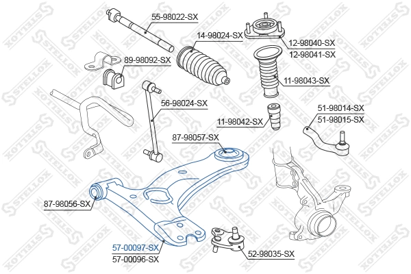 Control/Trailing Arm, wheel suspension