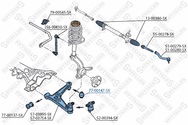 Mounting, control/trailing arm