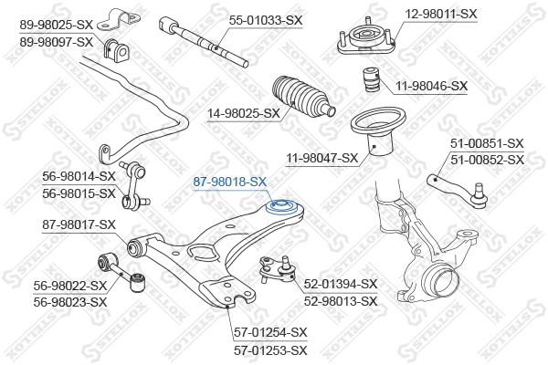 Mounting, control/trailing arm