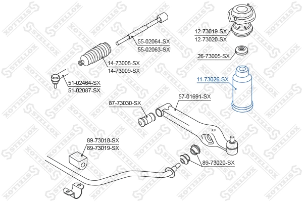 Protective Cap/Bellow, shock absorber (11-73026-SX)