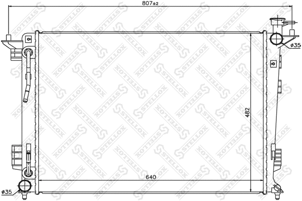 Radiator, engine cooling (10-25465-SX)