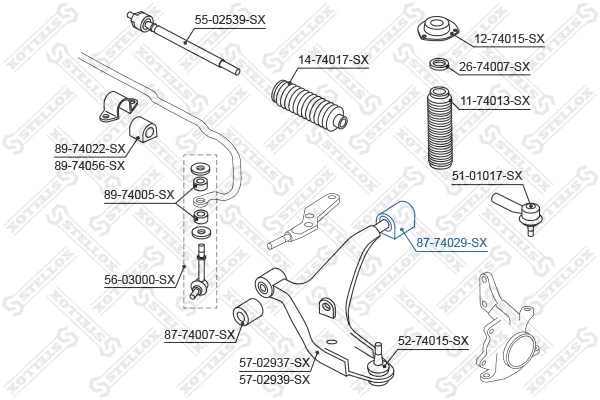Mounting, control/trailing arm