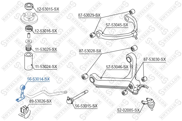 Link/Coupling Rod, stabiliser bar (56-53014-SX)