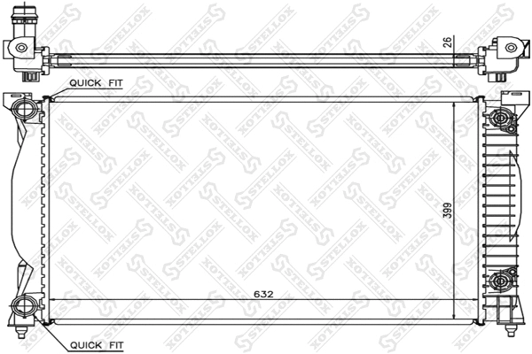 Radiator, engine cooling (10-25178-SX)
