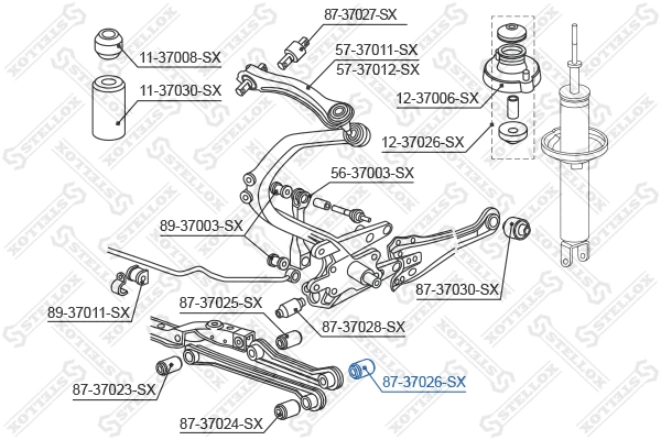 Mounting, control/trailing arm