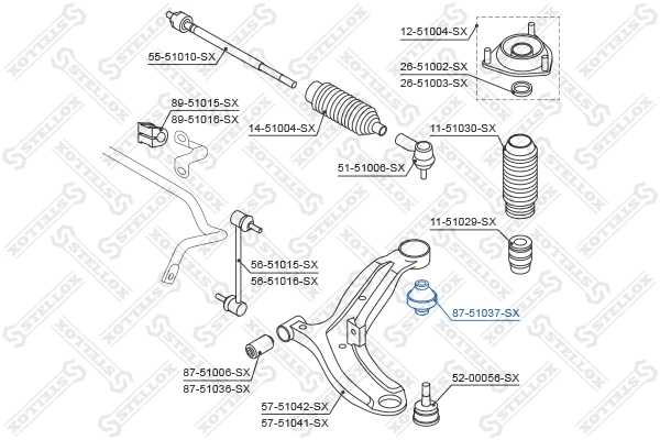 Mounting, control/trailing arm