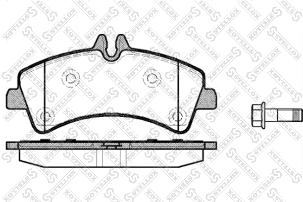 Brake Pad Set, disc brake (1258 000-SX)