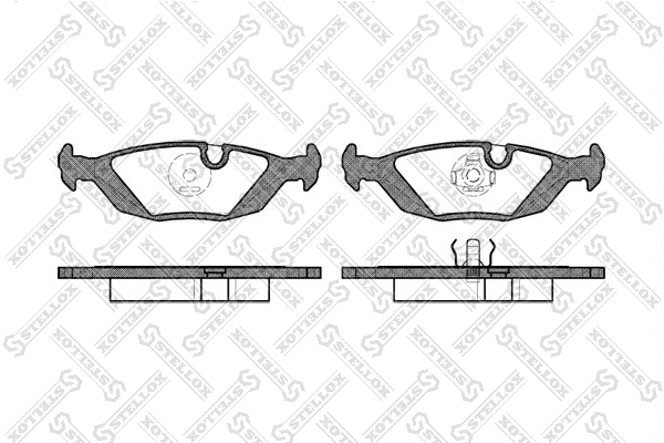 Brake Pad Set, disc brake (166 010B-SX)