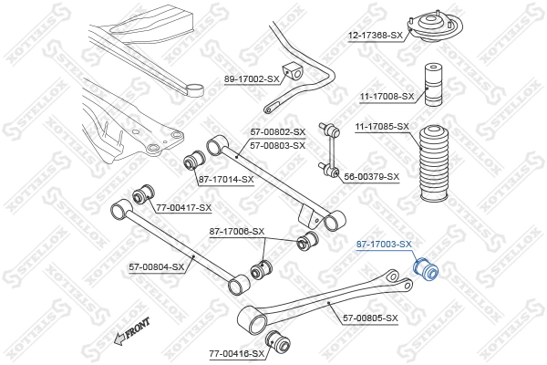 Mounting, control/trailing arm