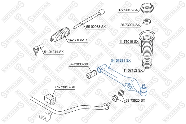 Control/Trailing Arm, wheel suspension