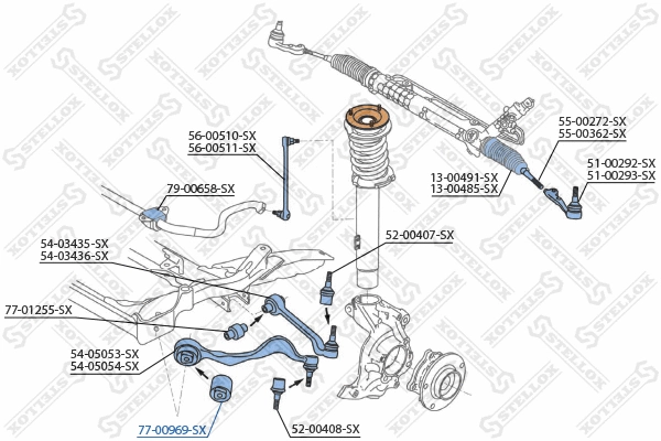 Repair Kit, control/trailing arm (77-00969-SX)