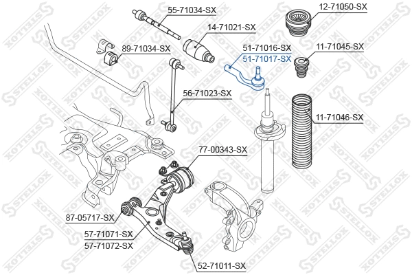 Tie Rod End (51-71017-SX)