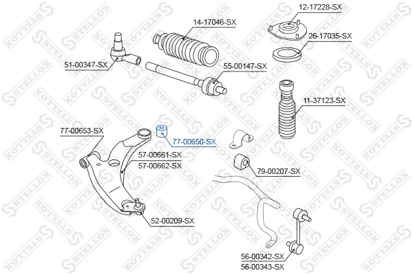 Mounting, control/trailing arm