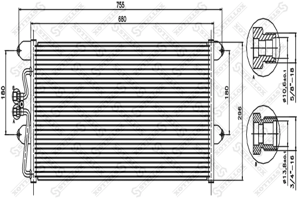 Condenser, air conditioning (10-45315-SX)