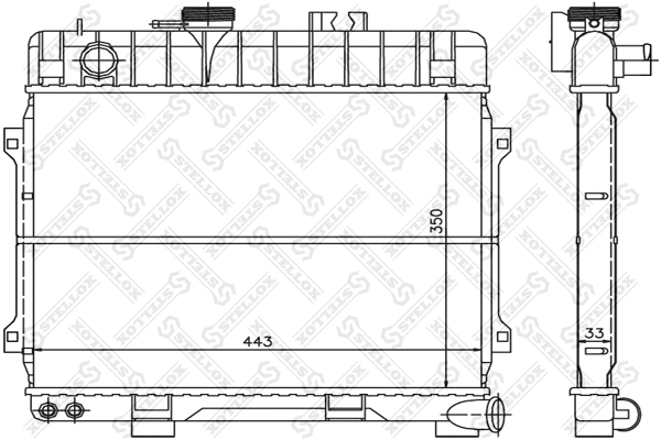 Radiator, engine cooling (10-25117-SX)