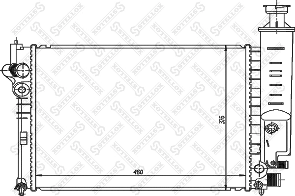 Radiator, engine cooling (10-25104-SX)