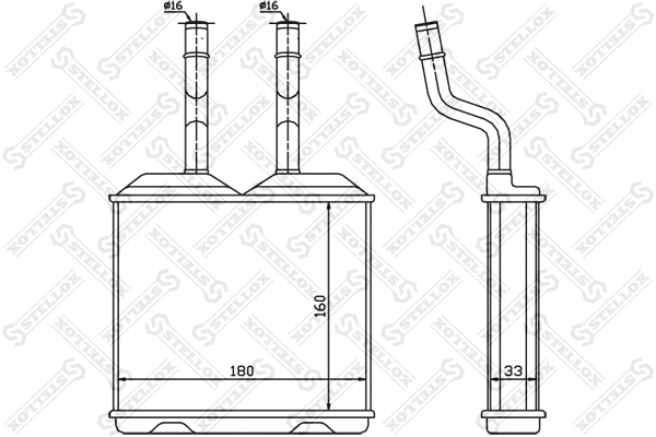 Heat Exchanger, interior heating (10-35055-SX)