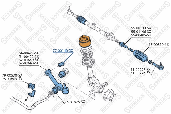 Mounting, control/trailing arm