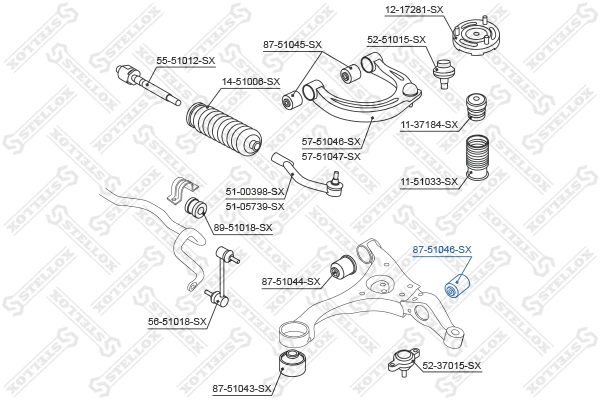 Mounting, control/trailing arm