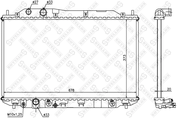 Radiator, engine cooling (10-26679-SX)