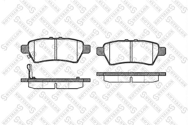 Brake Pad Set, disc brake (1199 001-SX)