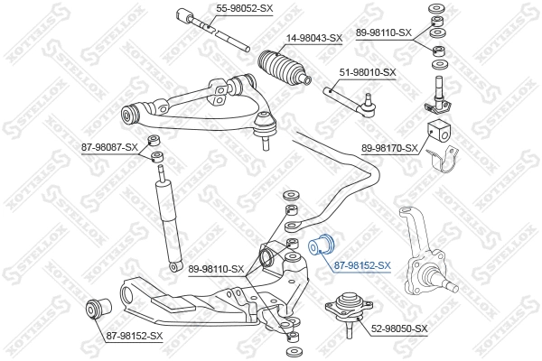 Mounting, control/trailing arm