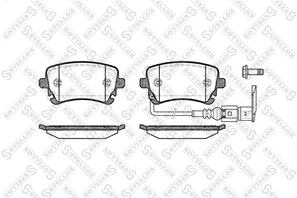 Brake Pad Set, disc brake (908 011B-SX)
