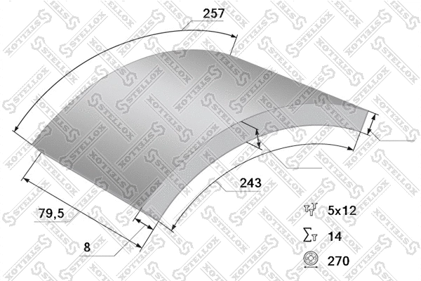 Brake Lining Kit, drum brake (85-01049-SX)