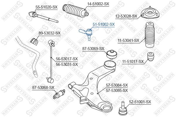 Tie Rod End (51-51002-SX)