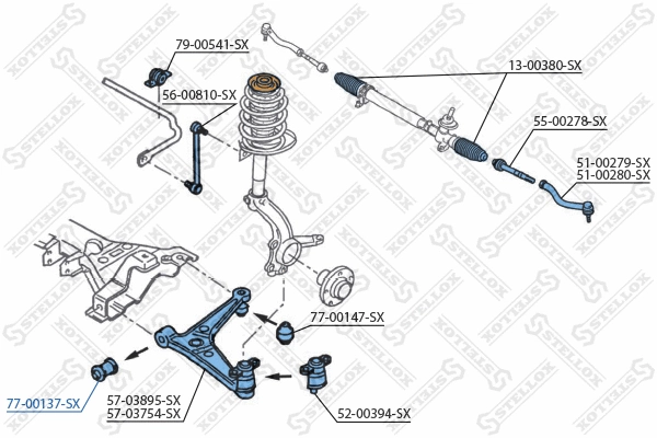 Mounting, control/trailing arm