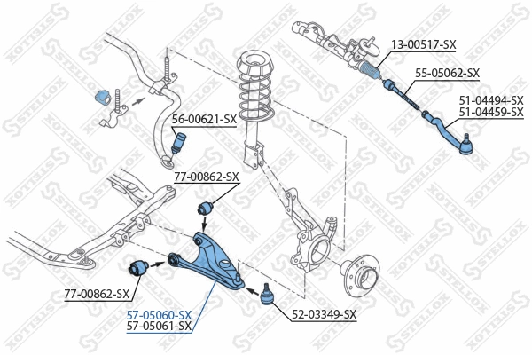 Control/Trailing Arm, wheel suspension