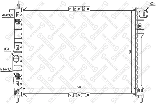 Radiator, engine cooling (10-25146-SX)