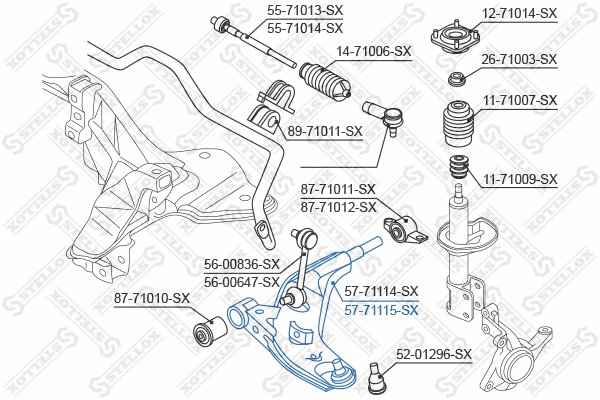 Control/Trailing Arm, wheel suspension