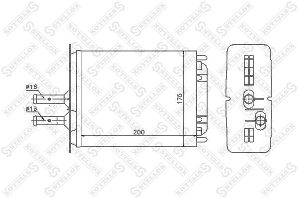 Heat Exchanger, interior heating (10-35053-SX)