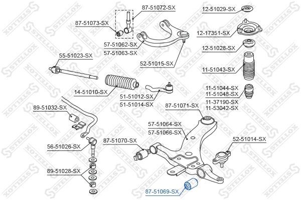 Mounting, control/trailing arm