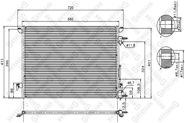 Condenser, air conditioning (10-45031-SX)