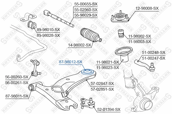 Mounting, control/trailing arm