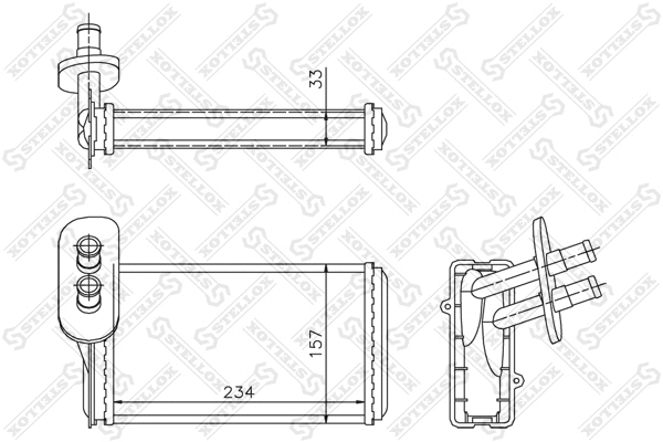 Heat Exchanger, interior heating (10-35019-SX)
