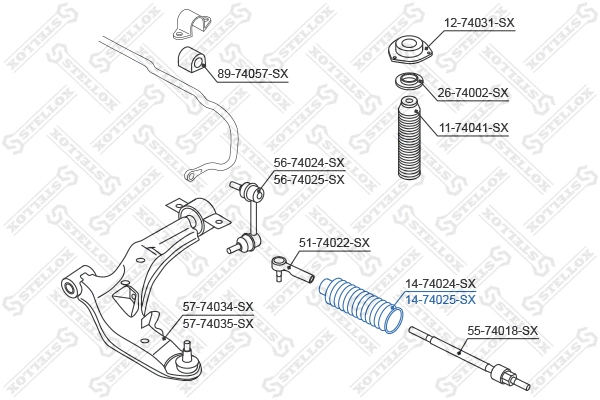 Bellow, steering (14-74025-SX)