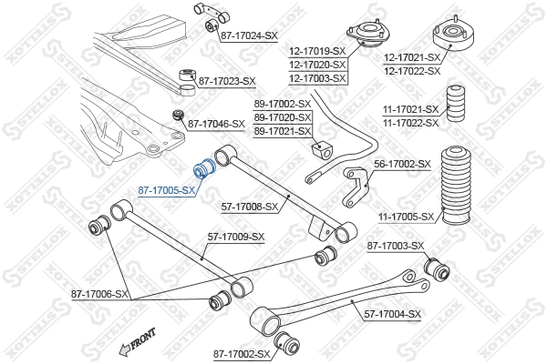 Mounting, control/trailing arm