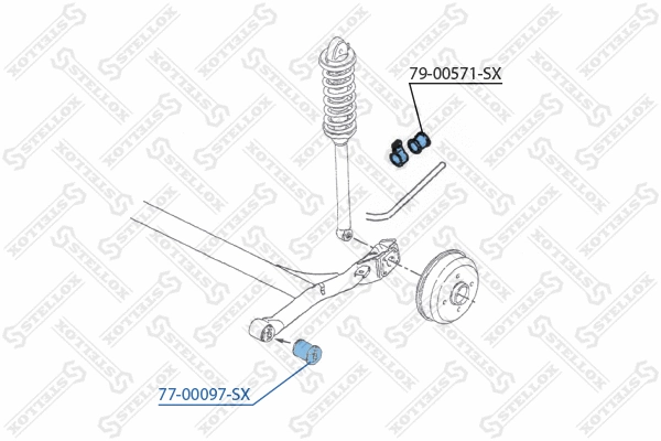 Mounting, control/trailing arm