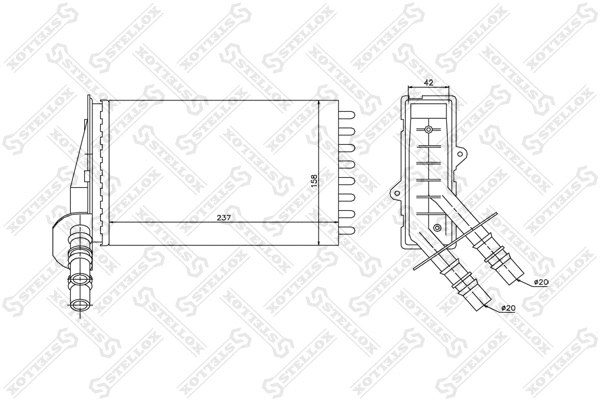 Heat Exchanger, interior heating (10-35043-SX)