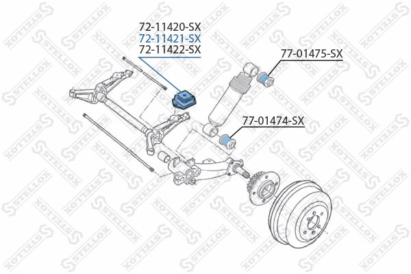 Mounting, control/trailing arm