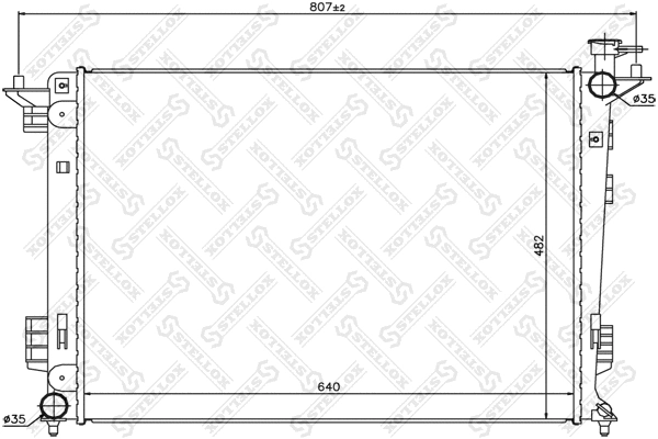 Radiator, engine cooling (10-26616-SX)
