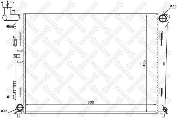 Radiator, engine cooling (10-25309-SX)