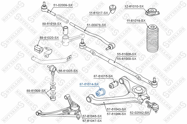 Mounting, control/trailing arm