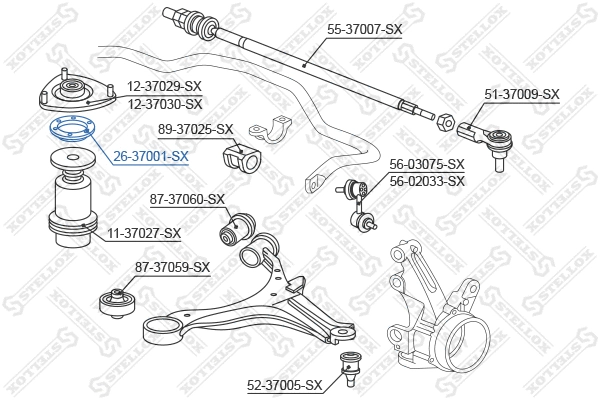 Rolling Bearing, suspension strut support mount